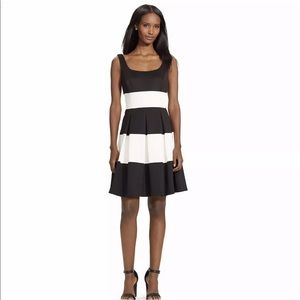 Ralph Lauren Black White Stripe Dress Size 0 XS